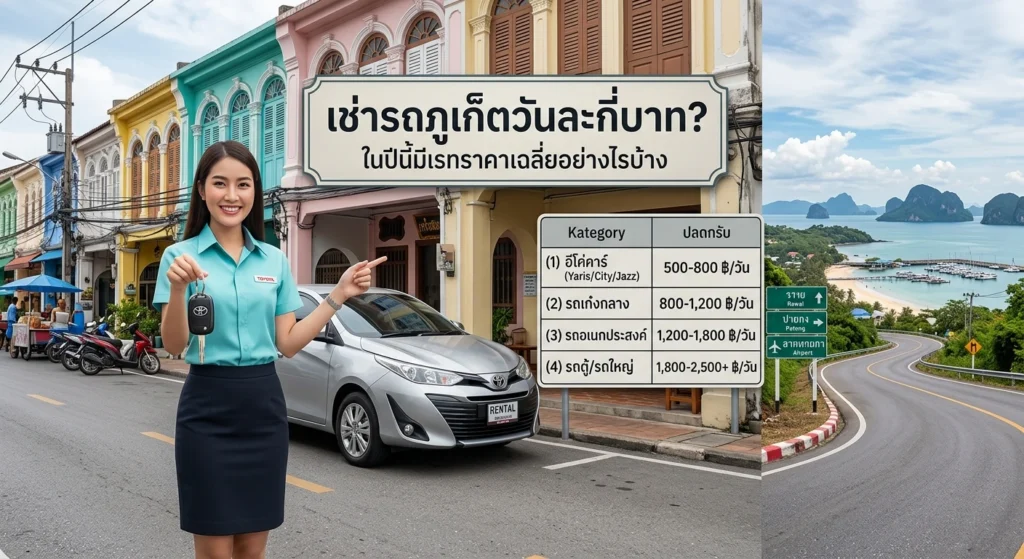 เช่ารถภูเก็ตวันละกี่บาท